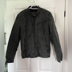 Men’s dark grey suade coat size small